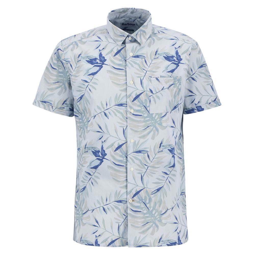 Barbour Valleyfield Palm-Print Short-Sleeved Shirt